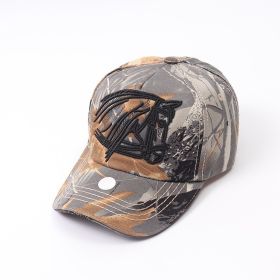 Letter Embroidery Graffiti Baseball Cap Unisex Street (Color: coffee)